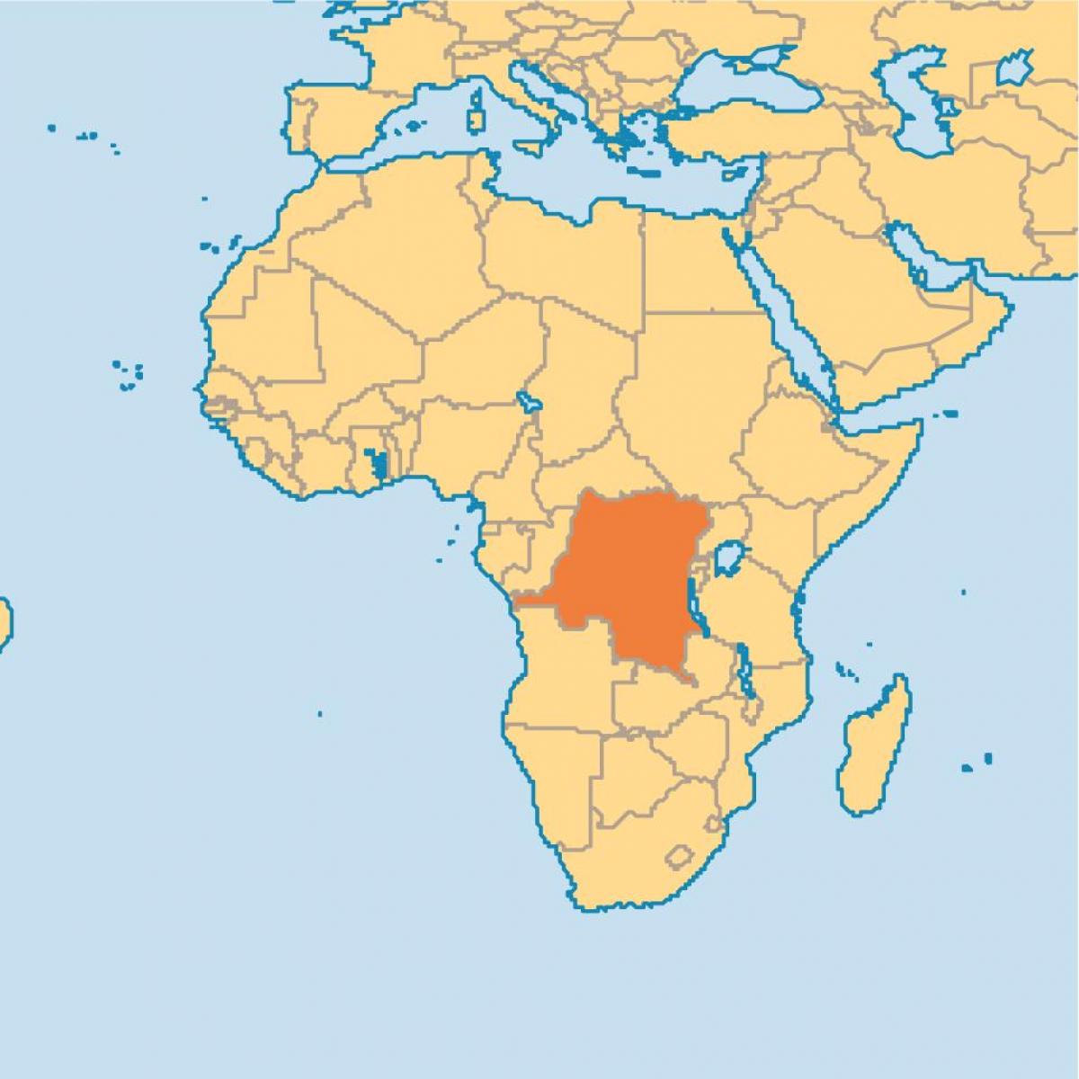 Карта на zaire на светот